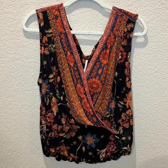 FREE PEOPLE FLORAL TANK TOP SIZE S - Picture 4 of 8